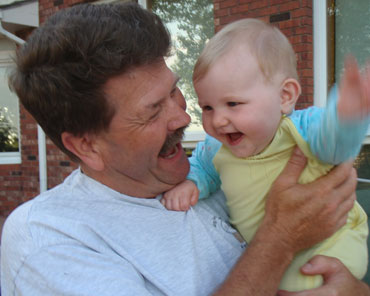 Randy Carey and his grand-daughter Leah